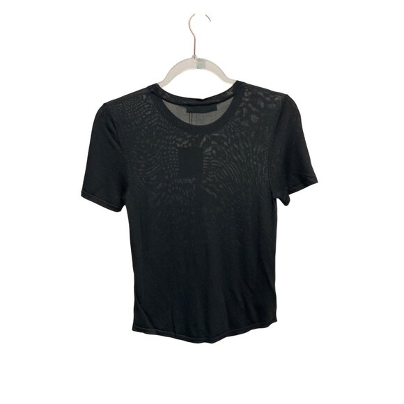 Zara Sheer Black Fitted Top - Picture 1 of 6